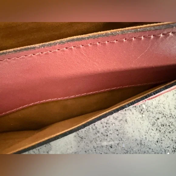 Patricia Nash Pink Floral Embossed Leather Crossbody Bag - Picture 9 of 10